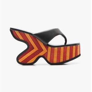 Simon Miller x MANGO Urchin platform sandals in sunset stripe